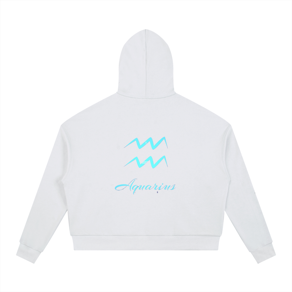 Contrast Drawstring Aquarius Hoodie