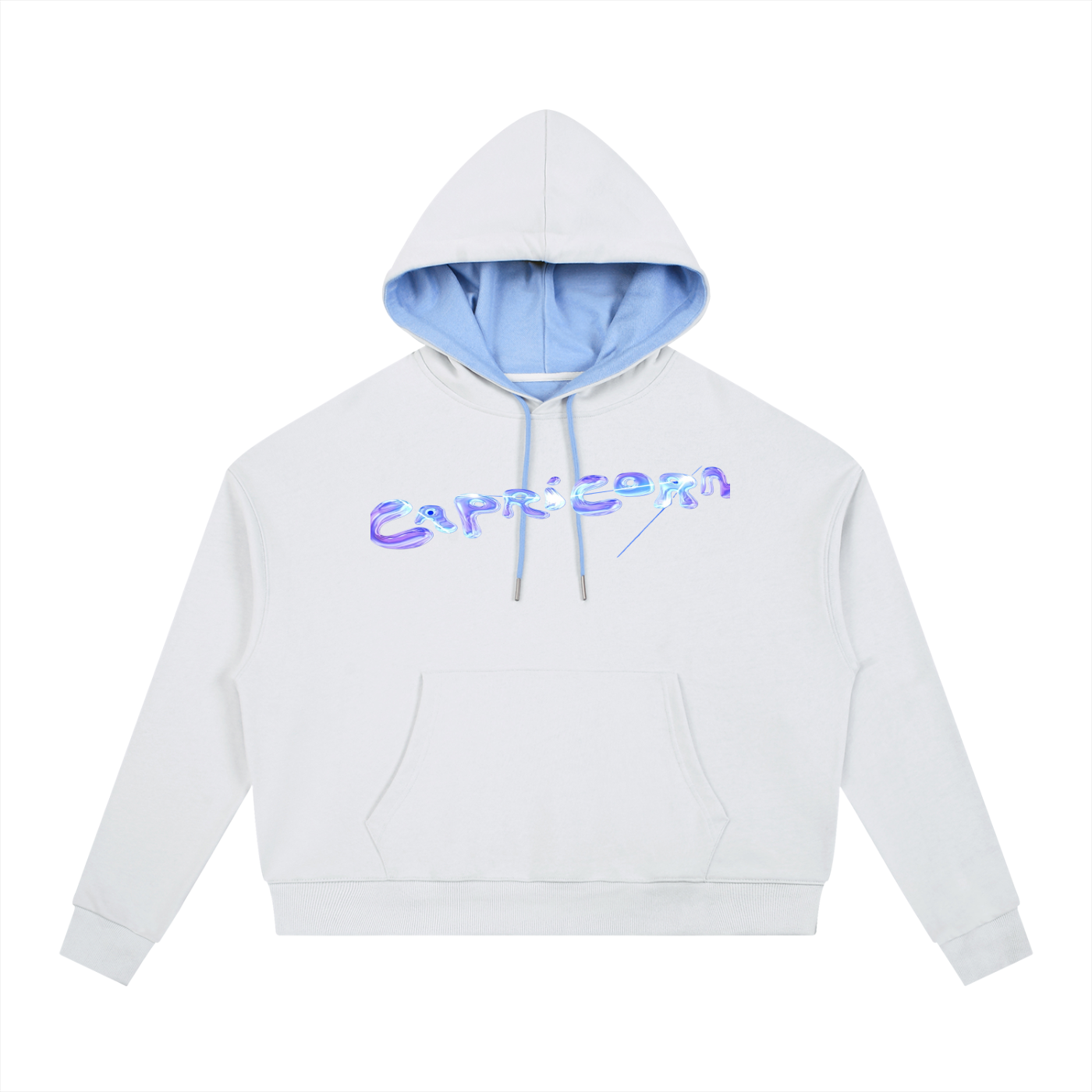 Contrast Drawstring Capicorn Hoodie