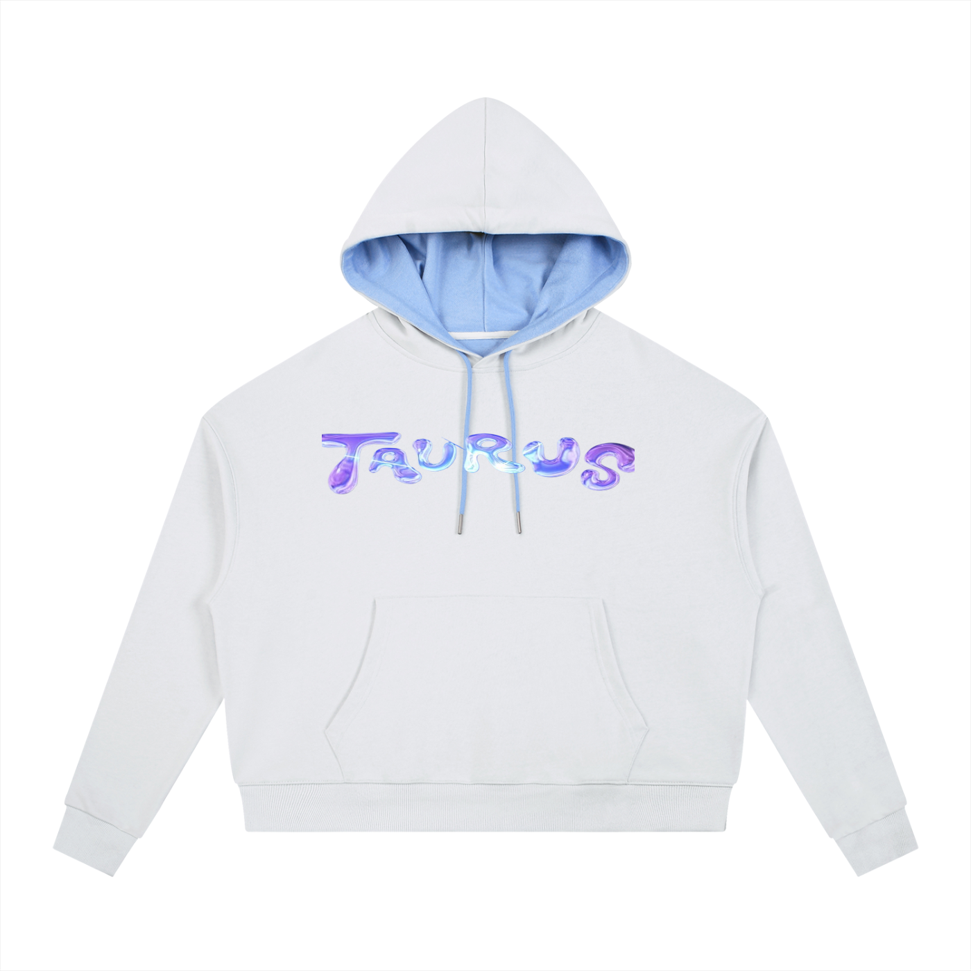 Contrast Drawstring Taurus  Hoodie