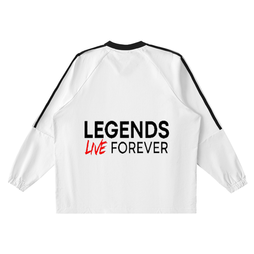 Color-Block V-Neck Long-Sleeve T-Shirt M.J