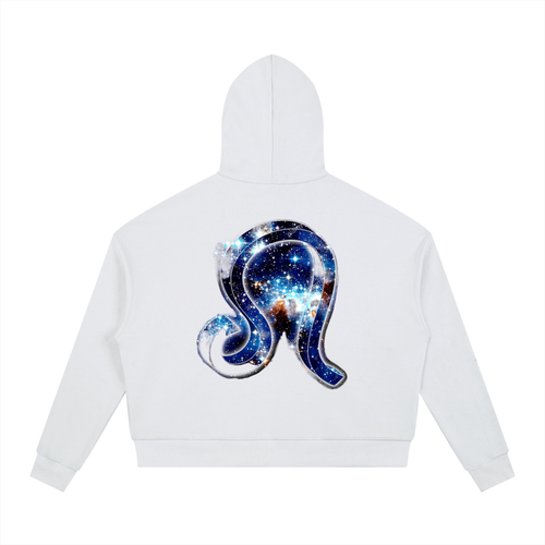Contrast Drawstring Leo Hoodie