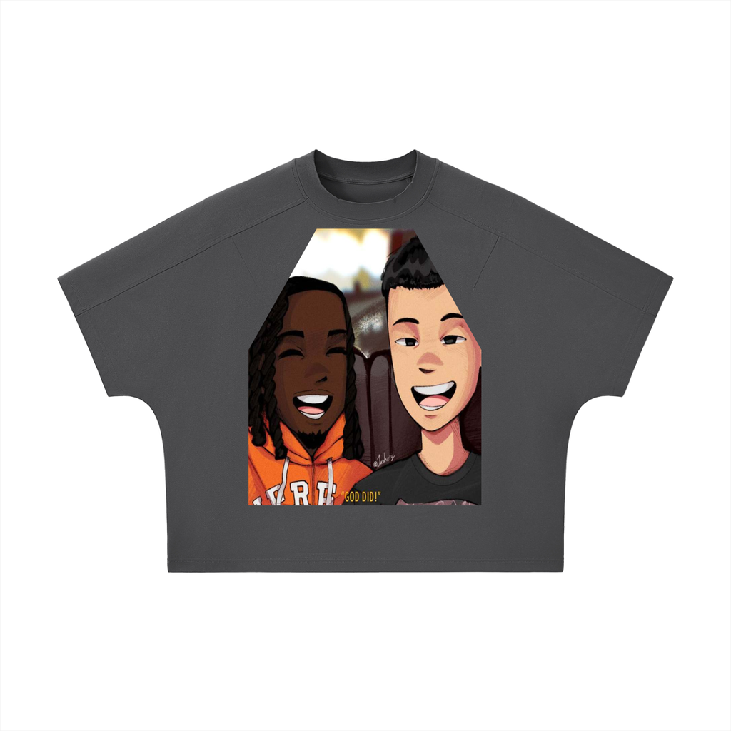 Unisex Boxy Tonal Paneling ray & Kai  T-Shirt