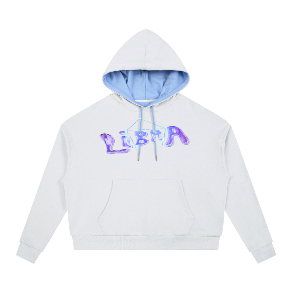 Contrast Drawstring Libra Hoodie