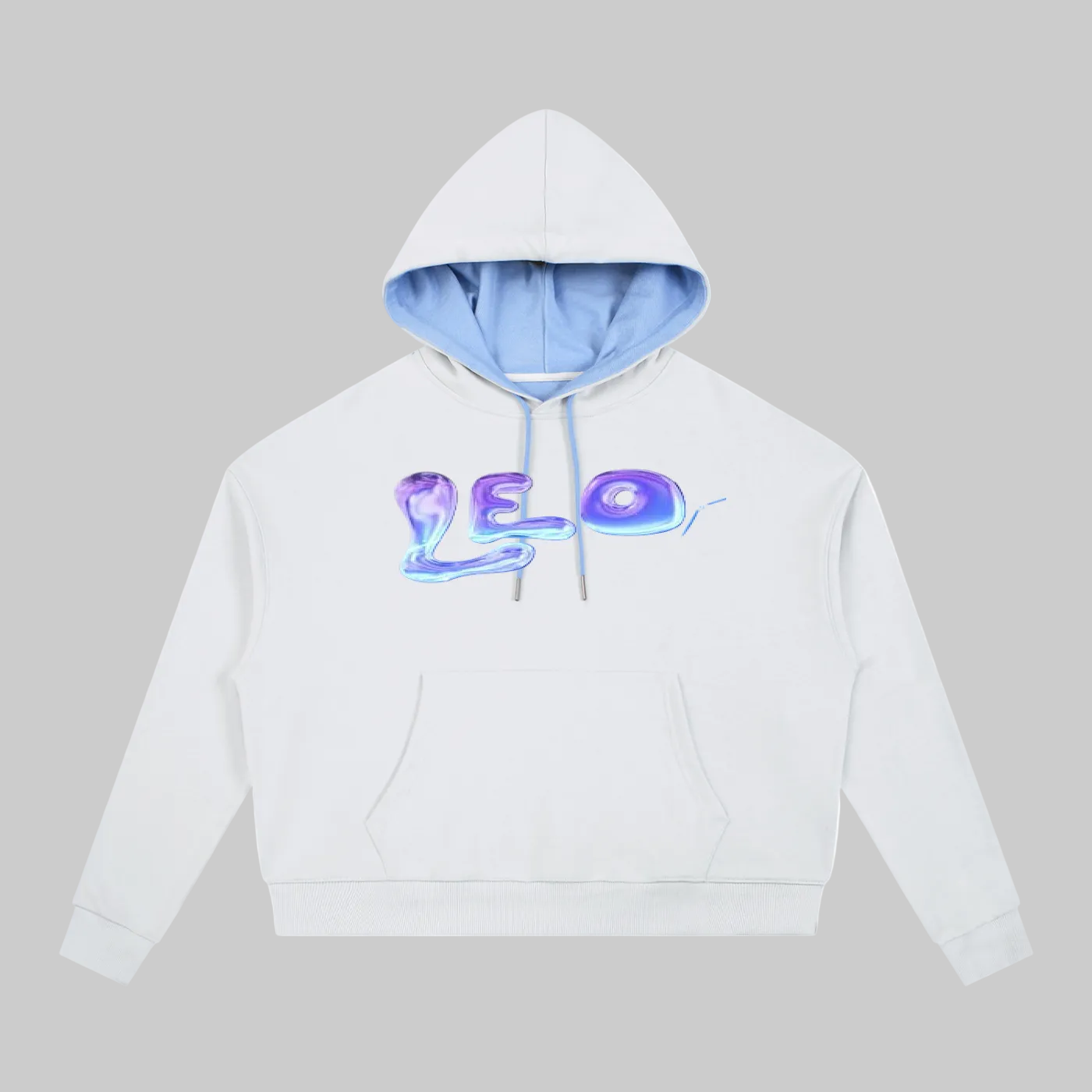 Contrast Drawstring Leo Hoodie